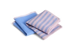HAY - Canteen Ścierka do Naczyń - S31 x D31 cm - Błękitny & Różowy - Zestaw 2 szt.