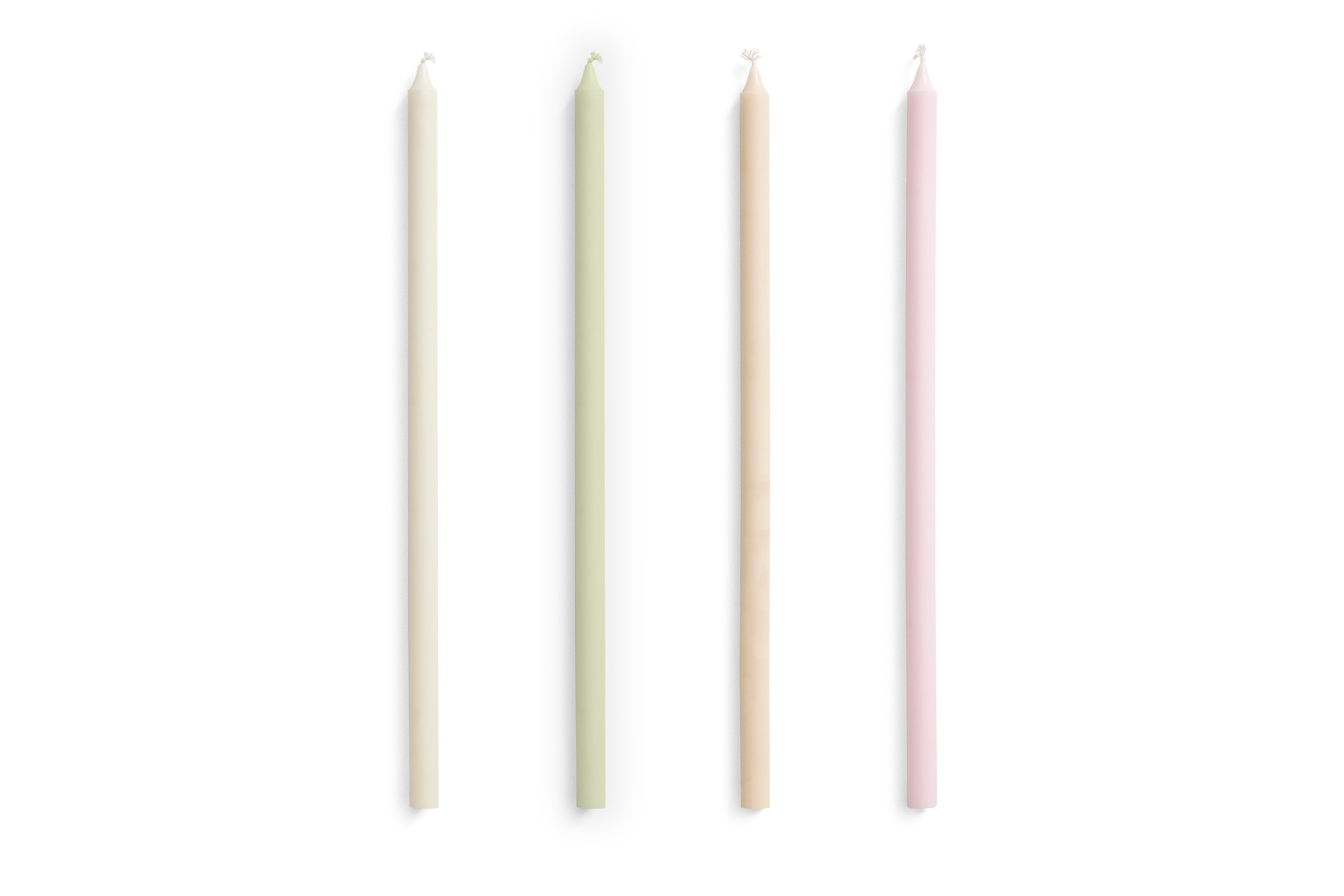 HAY - Slim Kaarsen - Ø1.2 x H30 cm - Pasteltinten - Set van 4