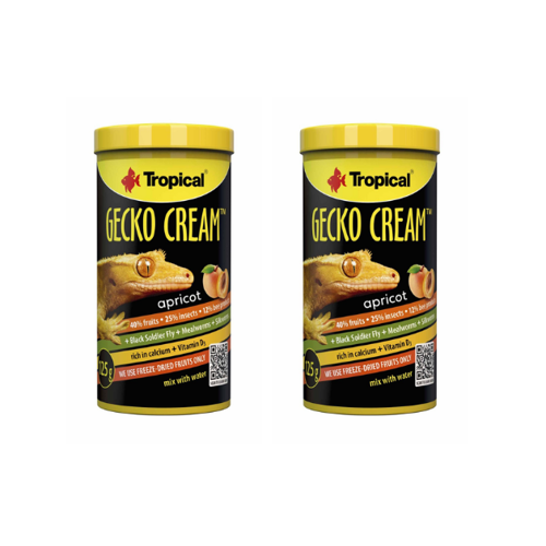 Tropical - 2 x Gecko Cream Apricot 100Ml (Bundle)