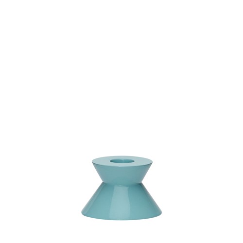 Hübsch - Two Candleholder - Blue - ø8xh5cm