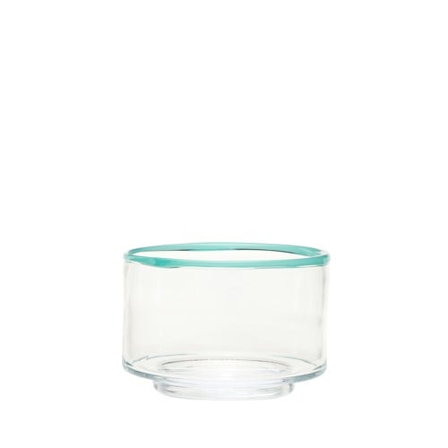 Hübsch - Clea Bowl Medium - Clear, Green - ø20xh14cm
