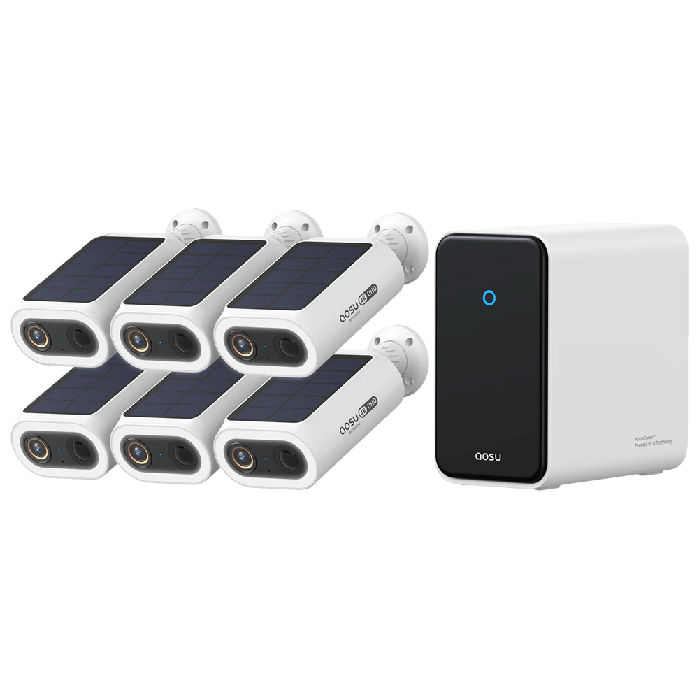 aosu 4K SolarCam P1 Max med aosuCortex System 6-kamera kit
