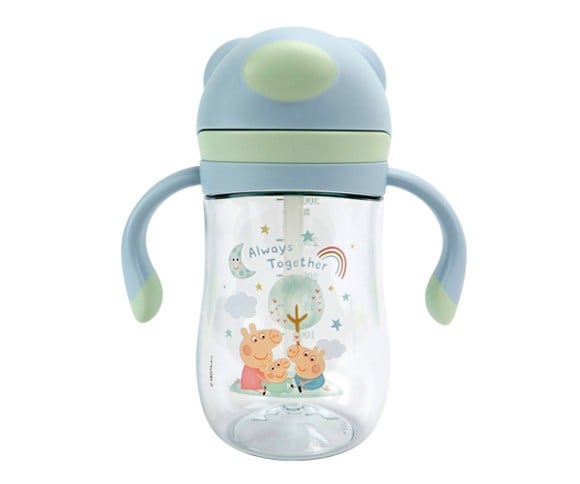 Nuby - Peppa Pig Evie Straw Cup - Blue - 240 ml