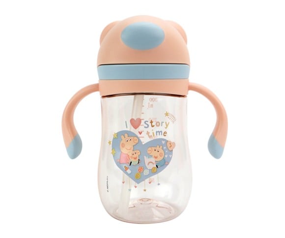 Nuby - Peppa Pig 1P Evie Straw Cup - Pink - 240 ml