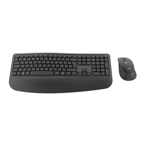 - Signature Comfort Plus MK880 - Trådlöst Tangentbord & Mus-set med Handledsstöd & upp till 36 Månaders Batteritid