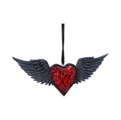 Nemesis Now - House Of Obscura - Black Winged Heart Hanging Ornament