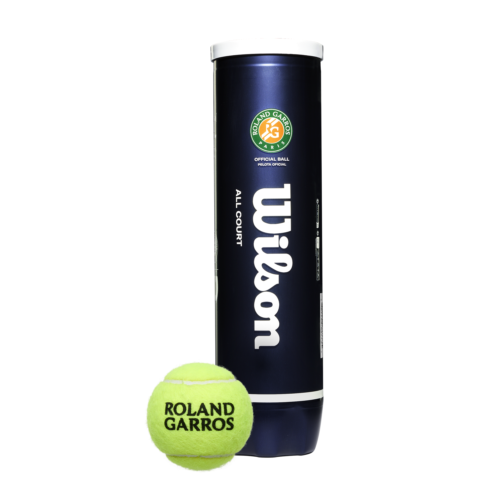 Wilson - Roland-Garros All Court Tennisbolde 4-pak - Officiel Grand Slam Bold til Grusbane