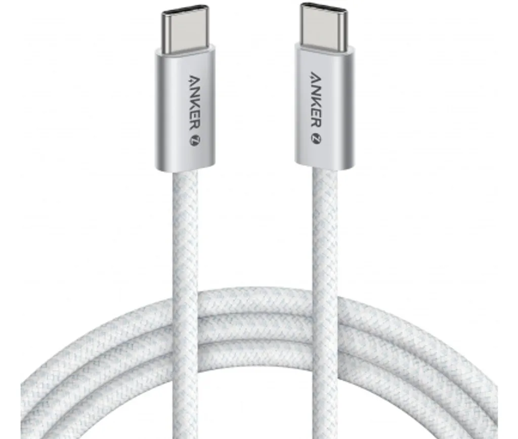 Anker - A8060H21 - Zolo USB-C naar USB-C-Kabel - 240W Snelladen - Gevlochten - 1m - Wit