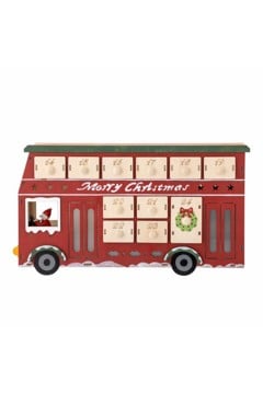Bloomingville - Edward Calendar with Light - Red - Plywood