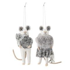 Bloomingville - Peo Ornament - Grau - Wolle