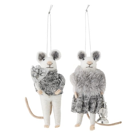 Bloomingville - Peo Ornament - Grey - Wool