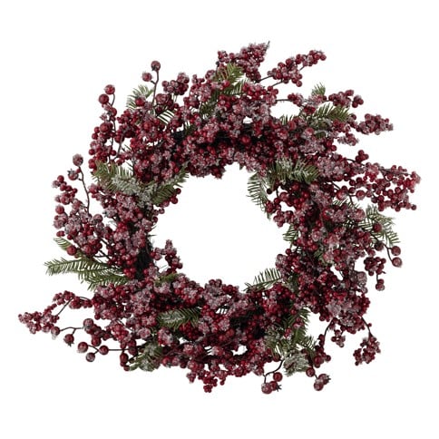 Bloomingville - Winter Berry Wreath - Red - Diameter: Approximately 50 cm (20 inches), Depth: Approximately 10 cm (4 inches)