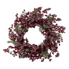 Bloomingville - Winter Berry Wreath - Red - Diameter: Approximately 50 cm (20 inches), Depth: Approximately 10 cm (4 inches)