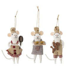 Bloomingville - Peo Ornament - Braun - Wolle