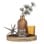 Bloomingville - Sanga Tray with Votive - Brown - Glass
