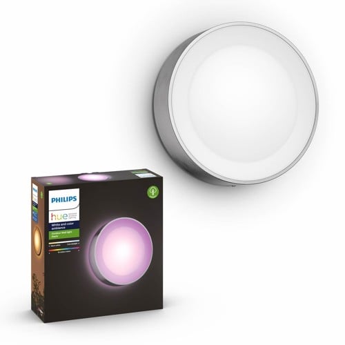 Hue Daylo Wall Light Inox – White & Color Ambiance – 2-Pack Bundle