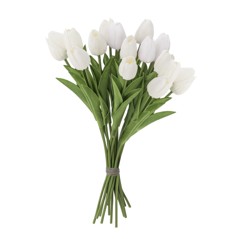 Bloomingville - Tulip Blumenstrauß - Weiß - 30 cm