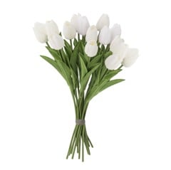 Bloomingville - Tulip Bouquet - White - 30 cm