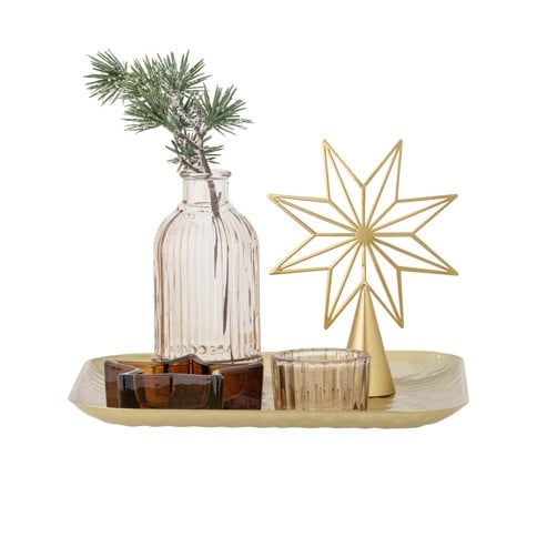 Bloomingville - Sanga Tray with Votive - Gold