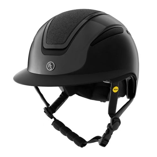 Hansbo Sport - Mips Air Shiny Black Riding Helmet - S