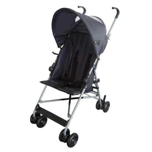 Asalvo - Pushchair Moving - Coal - Unfolded: 46 cm W x 74 cm L x 94 cm H; Folded: 107 cm W x 22 cm L x 22 cm H