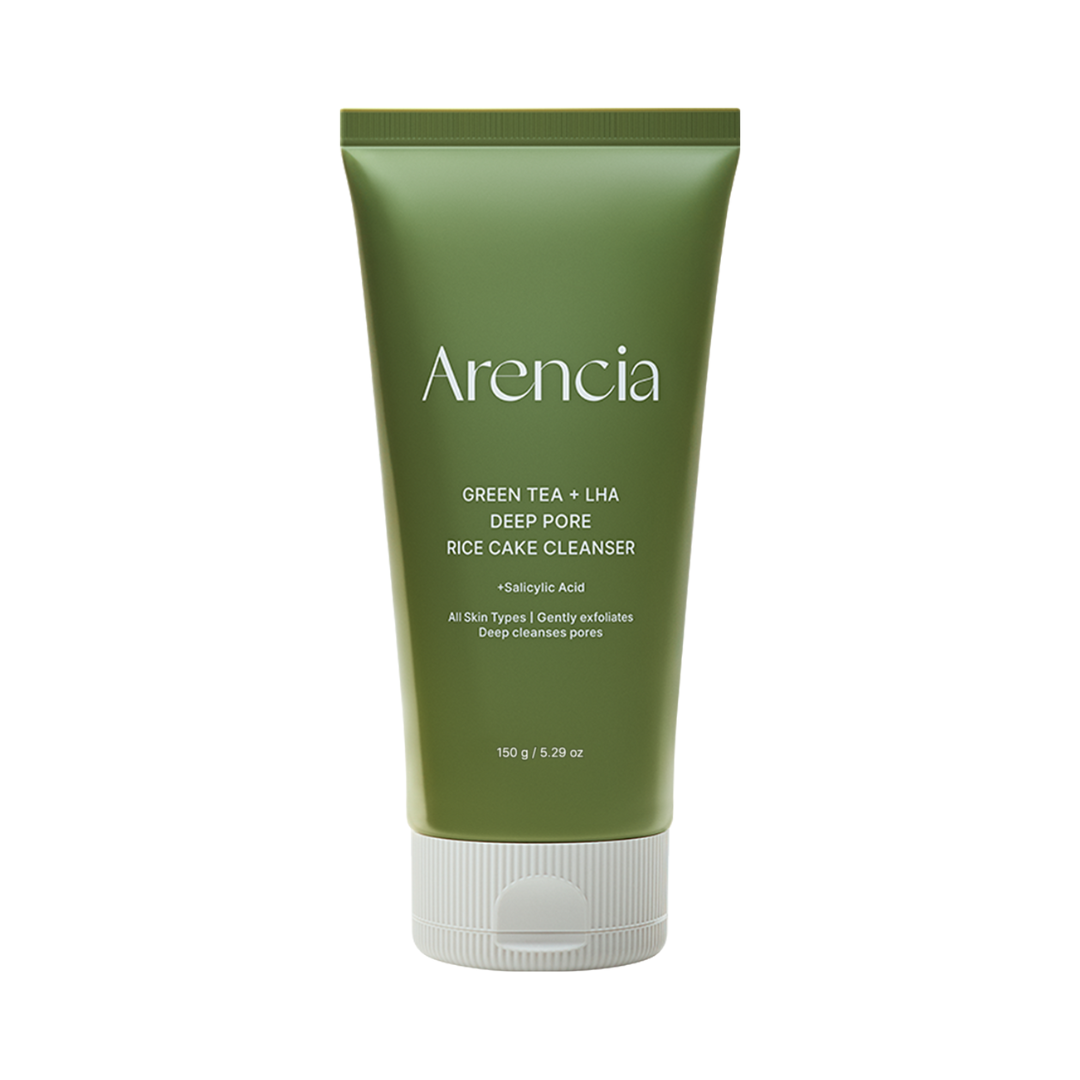 Arencia - Green Tea + LHA Deep Pore Rice Cake Cleanser - Green - 150g