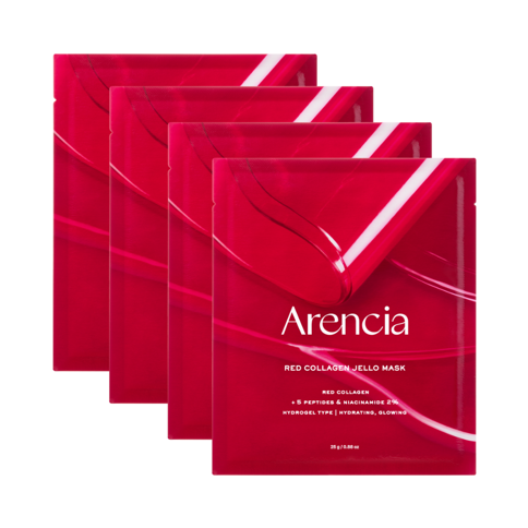 Arencia - Red Collagen Jello Mask - Red - 4 pcs.