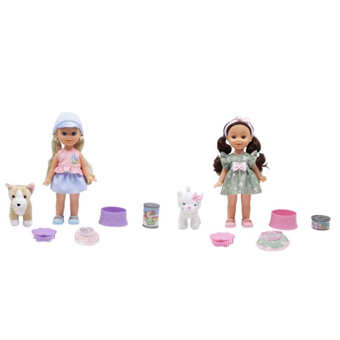 Happy Friend - Docka 30 cm med husdjur och tillbehör – flera varianter