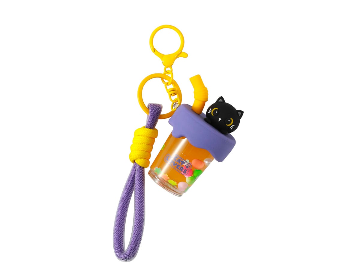 iTotal - Bubble Tea keychain BLACK CAT (XL3076)