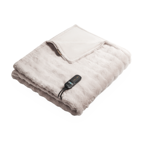 DUUX - Yentl Overblanket Bubble Rabbit Faux Fur - Grau - 200 x 200 cm
