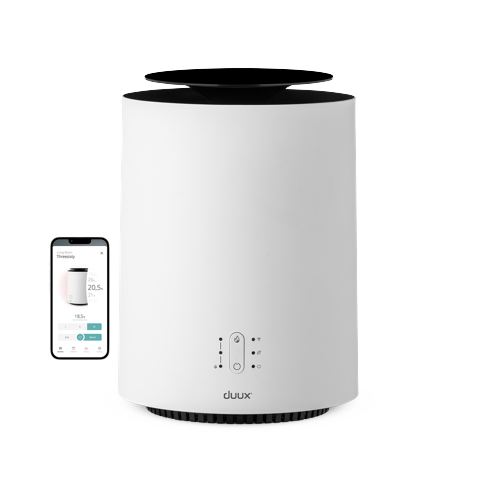 Duux Threesixty 2 Smart Keramisk Varmer – Hvit - 1800W - 360° - Wi-Fi - 22 cm