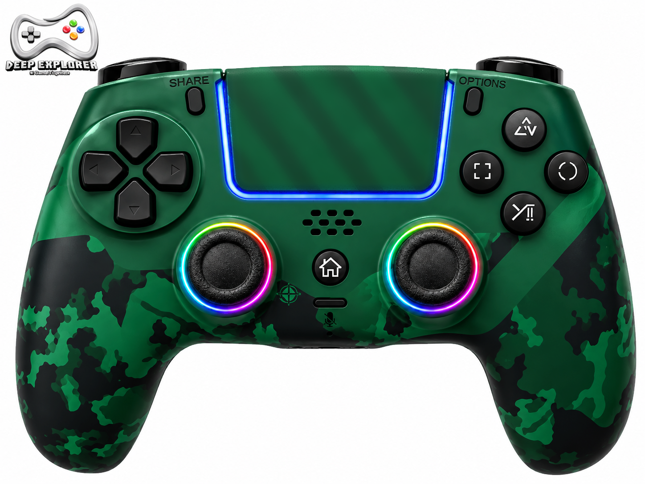 Deep Explorer - Pro PS5 RGB Controller Wireless (Camo Green)