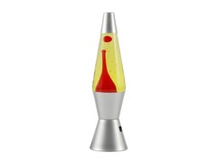 iTotal - Spaceship LED Lava Lamp - Silver Base, Yellow Liquid, Red Wax (XL3326)