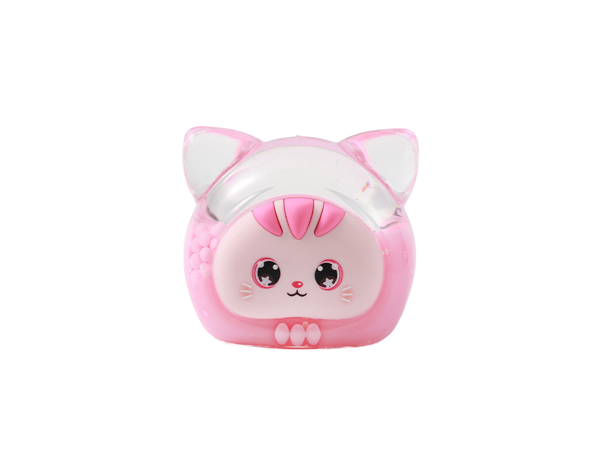 iTotal - Kattefigur med flydende konfetti - Pink