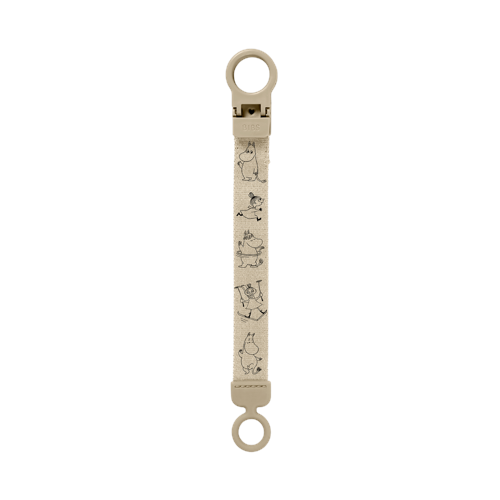 BIBS - Moomins Pacifier Clip Loop - Vanilla - Onesize