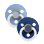 BIBS - Pacifier Colour 2 PACK - Sky Blue GLOW/Cornflower GLOW - Size 1