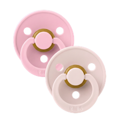 BIBS - Pacifier Colour 2 PACK - Petal/Baby Pink - Size 2