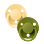 BIBS - Pacifier De Lux 2 PACK - Pale Butter/Wasabi - Onesize