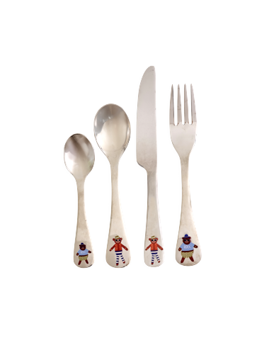 Rice - Stainless Steel Kids Cutlery Set - Monkey and Bear Print