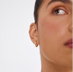 PILGRIM - Taffy Swirl Hoop Earrings - Gold-Plated - Medium