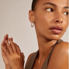 PILGRIM - EBNA Maxi Crystal Hoops - Gold-Plated - 26 mm