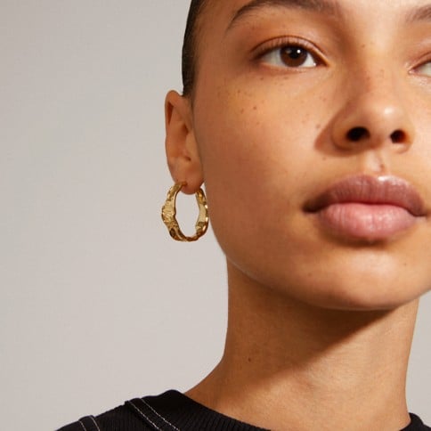 PILGRIM - JULITA Hoop Earrings - Gold-Plated - 30 mm