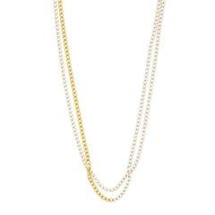PILGRIM - INNER 2-in-1 Set Necklaces - Gold-Plated - 38 cm + 12 cm Extension Chain