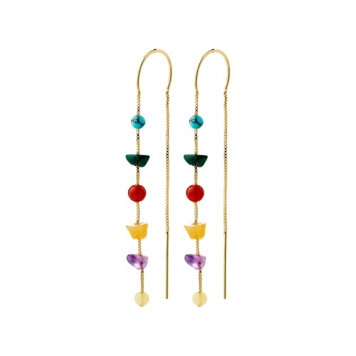 PILGRIM - HERE Earrings - Gold-plated/Multi - 57 mm