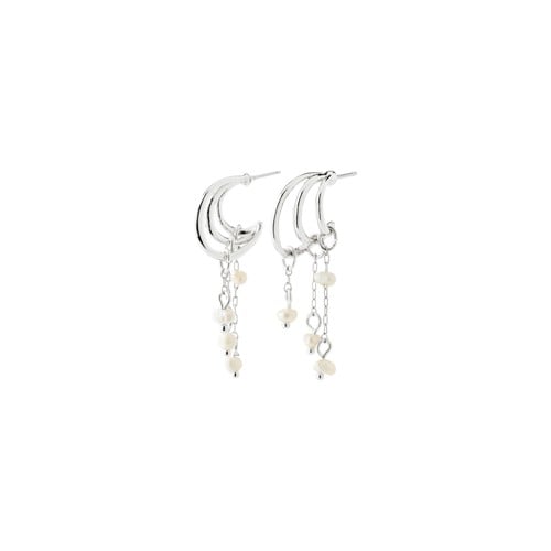 PILGRIM - LUNITH Earrings - Silver Plated - 30 mm