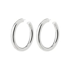 PILGRIM - TOVIN Hoop Earrings - Silver-Plated - 55 mm