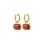 PILGRIM - NOW Earrings - Gold-Plated/Red - 30 mm
