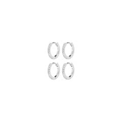 PILGRIM - ROOT Earrings 2-in-1 Set - Silver-Plated - 12 mm