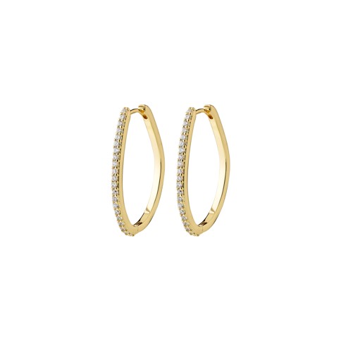 PILGRIM - ROOT Hoop Earrings - Gold-Plated - 31 mm