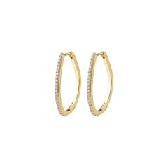 PILGRIM - ROOT Hoop Earrings - Gold-Plated - 31 mm